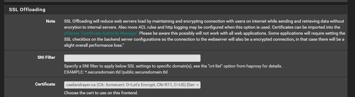 HTTPS frontend SSL offload